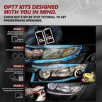 OPT7 Headlight Restoration Kit with Exclusive Ceramic Nu Coating - Professional Detailers Grade - Lens Polisher Drill Set