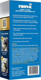 Rain-X 610200 2-Step Headlight Restorer Kit, Restores Clarity of Headlights Preventing Oxidation & Discoloration, Quick & Eff