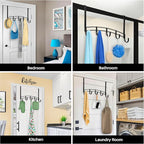 LYNK Professional® Home™ Over the Door Hooks - 5 Hook – Over the Door Coat Rack - Over the Door Hanger - Hanging Towels or Cl