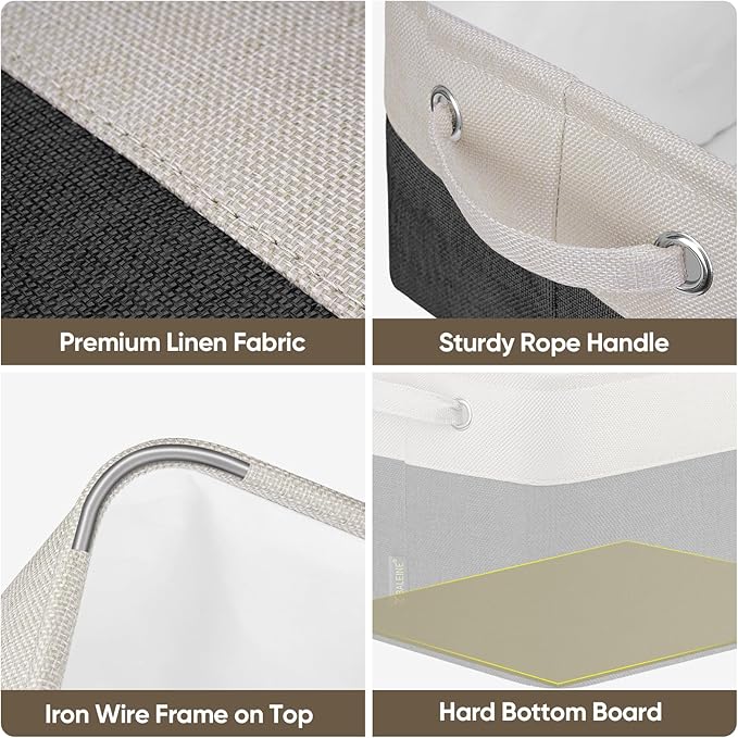 BALEINE 1 Pack Fabric Closet Storage Bins for Shelves, Linen Closet Organizers and Storage, Decorative Baskets for Organizing