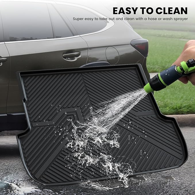 LASFIT Cargo Mat for Subaru Outback 2020-2025, All Weather TPE Custom Fit Easy Clean Durable No-Curling Trunk Mat for Outback 2025 2024 2023 2022 2021 2020 Trunk Liner, Black