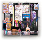 Azar Displays 900945-BLK The DIY Multi-purpose 70-piece Pegboard Wall Organizer Kit with Two Panels and Accessory Assortment,
