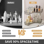YCIA&DONE Corner Bathroom Counter Organizer, Makeup Organizer for Vanity, Skincare Cosmetic Perfume Tray, Corner Countertop S