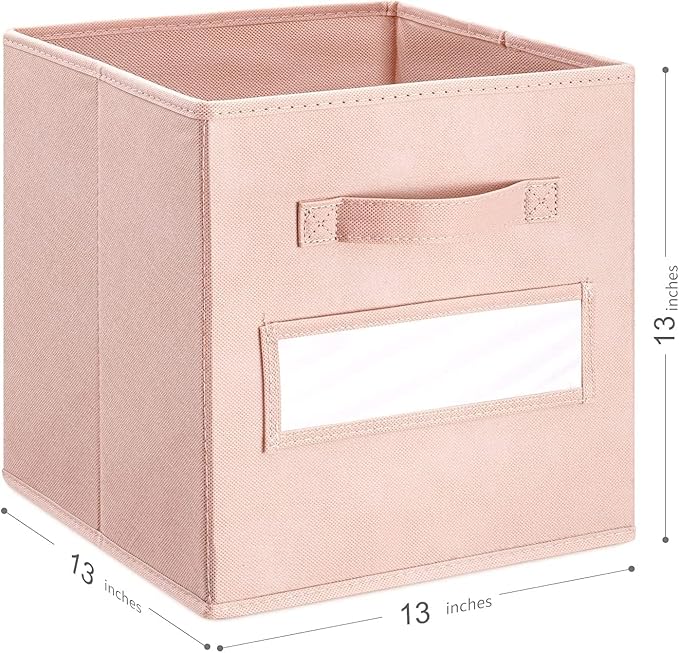 artsdi 13x13x13 storage cube bins(Set of 10) Fabric storage cubes with 10 Labels Window Cards & a Pen, storage cubes 13x13, C