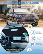 Sunshade for X5 Windshield Sun Shade for BMW X5 2014-2018 Accessories Foldable Front Window Shield Cover Sun Visor Protector Block UV Rays