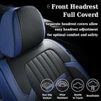 Coverado Car Seat Covers Front, Seat Covers for Cars, Waterproof Car Seat Cushions, 2-Pack Leather Carseat Seat Protectors, U