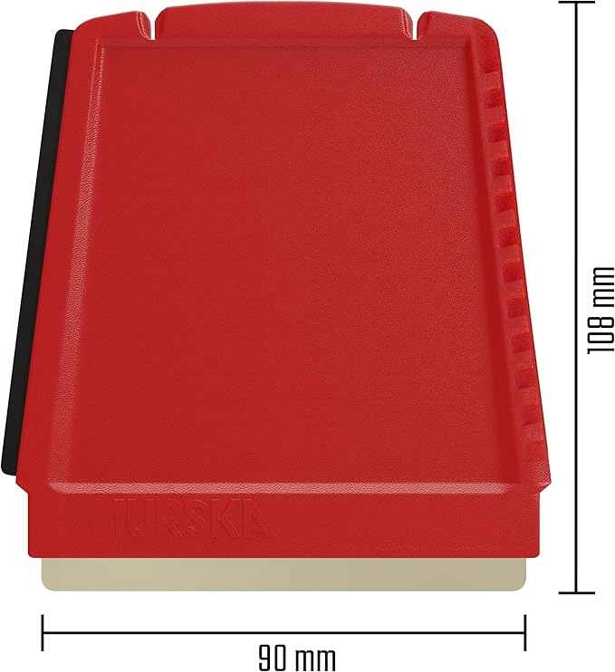 Ice Scraper Brass Blade Small Ice Scraper for Car 2 Pack 4-in-1 Small Ice Scrapers for Car Windshield Frost Wipe Scraper Snow Scraper for Car Original Murska from Europe Winter (2-Pack L&P A052 Red)