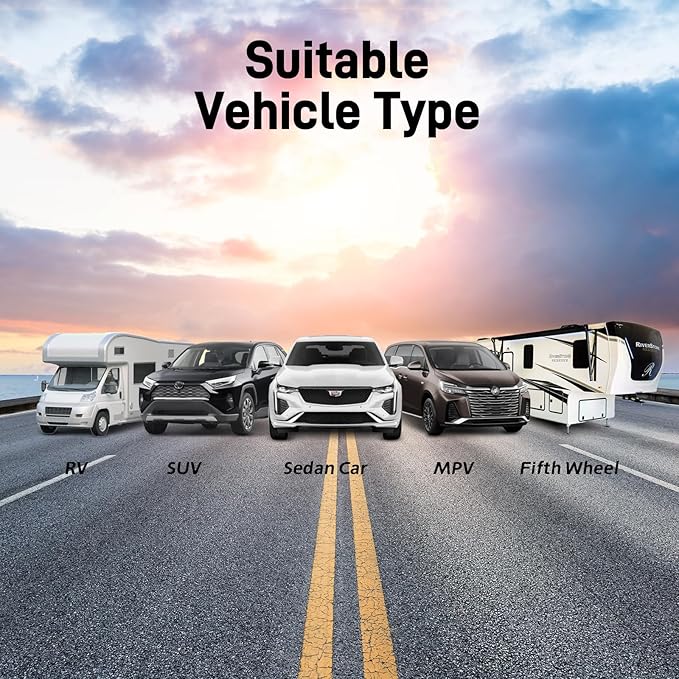 Tymate TM2 RV Tire Pressure Monitoring System, Tire Pressure Monitor with Solar Charge, TPMS with 4 Sensors(Max. 10) & 6 Alarm Modes, New Updated w/Color LCD Display, 0-87PSI for RV/Trailer/Truck/SUV