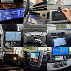 CD Slot Mount for Carplay Screen 4"-11" Monitor - 17mm Ball for Garmin Nuvi GPS Cell Phone in-Car Android Auto Tablet CD Mount Holder [360° Rotation/Tool-Free Installation] (4-Tab Bracket)