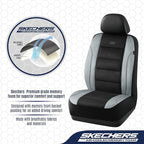 Skechers Men’s Air-Cooled Seat Covers, Memory Foam Car Seat Covers Front Seats, Airbag Compatible,Universal Fit for Most Cars