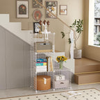 C&AHOME Wire Cube Storage, 4-Cube Storage Organizer Metal, C Grids Storage Bins Shelving, Modular Bookshelf Shelf, Closet Cab