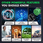 ANCEL HD200 Bluetooth Heavy Duty Truck Scanner, Speed Limit and Idle Reset for Cummins & Caterpillar Engines, J1939/J1708