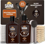 Glove Maintenance Kit, 5-Piece – Clean, Soften, & Break in Gloves Faster – Baseball Glove Cleaner, Conditioner, Brushes & Mic