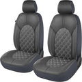CAROMOP Luxury PU Leather Car Seat Covers Front Set - Anti-Stain Waterproof Automotive Seat Covers for Cars - Universal Car I