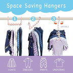Wonder Hanger Max 10-Pack Space Saving Hangers, Reinforced Hooks Swivels 360°, Cascading Hanger, Teens, College Dorms, Kids &