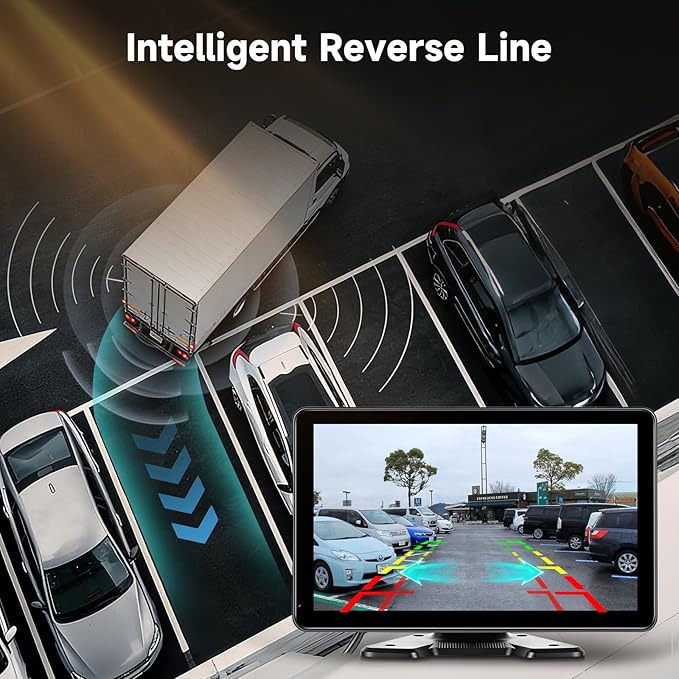 4 Channel 10.1 Inch Touch Screen Backup Camera Systerm for RV, Blind Spot Detection Backup Camera for Trucks, Pickups, Cars, 