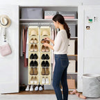 VERONLY Hanging Shoe Organizer for Closet with 8 Shelves,Mesh Pockets-Wider Hanging Shelves for Shoes,Clothes,Hats With Sturd