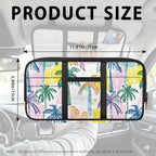 Car Sun Visor Storage Bag,Colorful Coconut Tree Truck Visor Organizer Card Sleeve Pocket Document Holder for Registration, Driving Licens