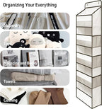 TYMENSH Over Door Organizer with 5 Large Pockets, Heavy Duty Hanging Organizer Storage, Closet Bathroom Nursery Bedroom Dorm,