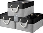 Large Storage Baskets- 15.7x11.8x8.26 inch Storage Bins for Shelves and Closet Organizing, Foldable Fabric Bin for Home Organ