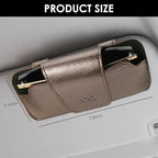 Sunglass Holder for Car Visor, Car Sunglasses Holder Leather, Eyeglasses Holder Glasses Storage Case Visor Accessories