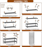 10 Tier Shoe Rack, Tall Shoe Rack for Entryway, Shoe Organizer for Closet, Shoe Storage for Front Door Entrance & Entryway, L