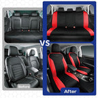 Skechers Memory Foam Seat Covers,Leather Car Seat Covers, Ultimate Comfort & Support Front Seat Covers Airbag Compatible, Aut