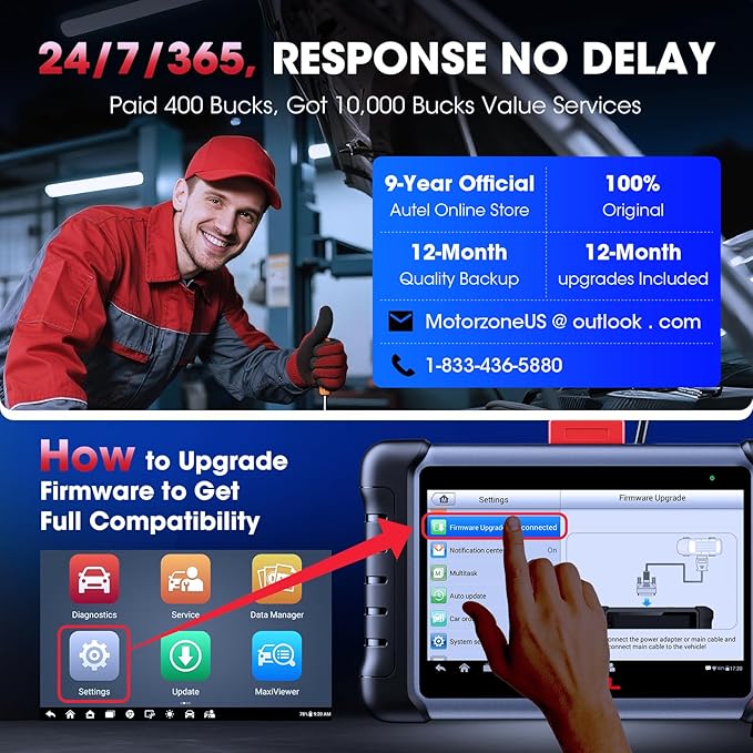Autel Scanner MaxiCOM MK808S: 2026 Bidirectional Tool as MX808S MK808BT Pro M808Z, Work as MaxiCheck MX900 MK900BT, 28+