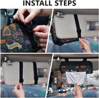 Car Tissue Holder Car Visor Organizer Tissue Box Holder for Car Sun Visor Organizer with Car Vehicle Accessories Essentials Interior for Women Men Dark Harp Sheep Flowers Embroidery