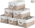 Storage Baskets for Shelves 11.8x7.9x5.2 Inch, Foldable Fabric Storage Bins with Handles, Small Storage Baskets for Organizin