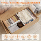 Lifewit 14 Pack 6" High Drawer Dividers 34-56cm/13.5-22" Adjustable Drawer Organizer for Clothes/Utensils, Expandable Drawer 