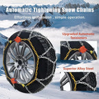232805 Adjustable Snow Tire Chains for Light Truck, SUV, Cars, Pickups, 2 Pack Anti-slip Snow Chains for Pickup Trucks Winter