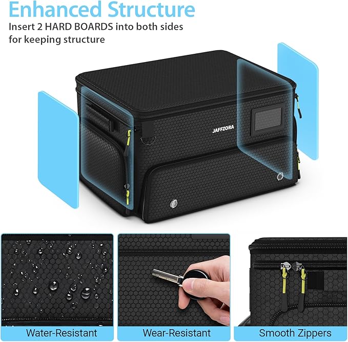 4-Layer Golf Trunk Organizer, Golfer Gifts for Men Women with Separate Ventilated Compartment for 2 Pairs Shoes, Waterproof