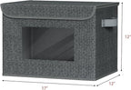 Univivi Fabric Foldable Storage Boxes with Lids [4-Pack] Large Stackable Storage Bins, Closet Organizers and Storage Cube Sto
