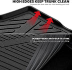 LASFIT Cargo Mat for KIA NIRO EV 2025 2024 2023 (Fit EV & Hybrid, Not Fit PHEV), All Weather TPE Custom Fit Easy Clean Car Trunk Mat for Kia NIRO EV 2023-2025 Cargo Liner, Black