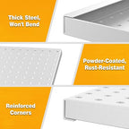 Pegboard Smith Metal Pegboard Panels 12" x 24", 4 Pack Grey Wall Mounted Tool Organizer Boards, Heavy Duty Tool Storage Peg B