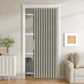 Jilron 100% Blackout Fabric Folding Door Curtain with Magnetic Closure - Accordion Style for Sliding Doors, Closets,Wardrobe 