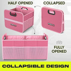 FORTEM Car Trunk Organizer, Collapsible Two Compartment Organizer, Foldable SUV & Truck Storage for Car Accessories for