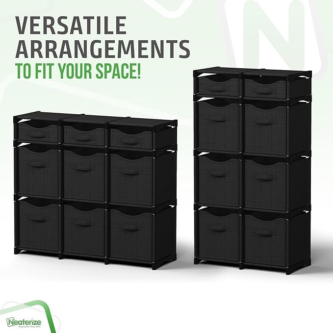 Cube Storage Organizer with Storage Bins Included - The Perfect Closet Organizers and Storage Solution. Includes 9 Storage Cu