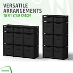 Cube Storage Organizer with Storage Bins Included - The Perfect Closet Organizers and Storage Solution. Includes 9 Storage Cu