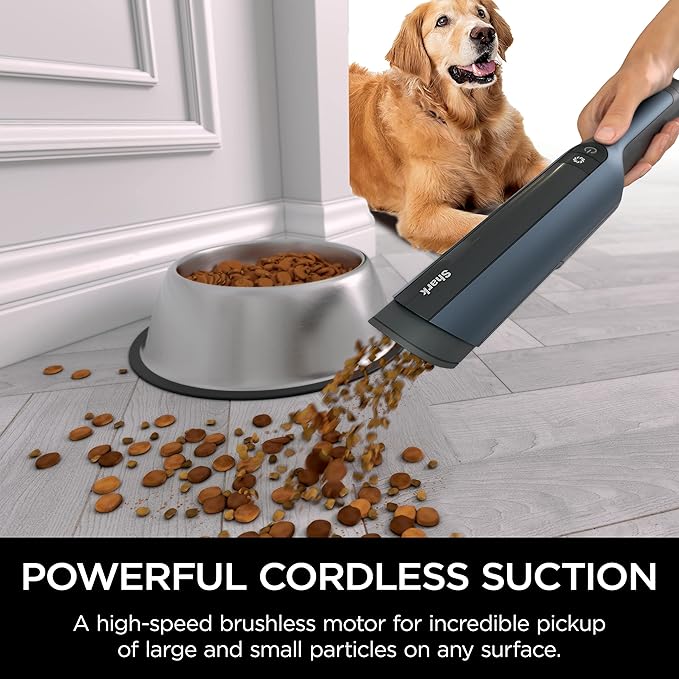 Shark WV410BL WANDVAC Cordless Hand Vacuum, Ultra-Lightweight & Portable with Powerful Suction & Tools for Pets, Designed for