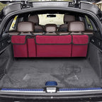 Car Trunk Organizer, Backseat Hanging Large Storage with Adjustable Straps,Waterproof PVC Collapsible Cargo Bag, Car Interior