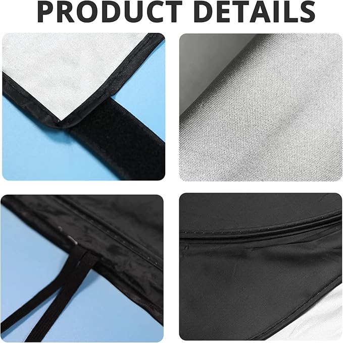Semi-Truck Sun Shade for Windshield and Side Windows | 300T Sunshade Maximum Coverage | Block Sun Heat Rays |Fits for Semi, Commercial & Big Rig Truck, RV (Side Velcro)…
