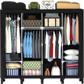 Non-Woven Wardrobe, No Tools Required, Large Capacity, Easy Assembly, Movable, Storage Rack, Waterproof, Dustproof, Stain Res