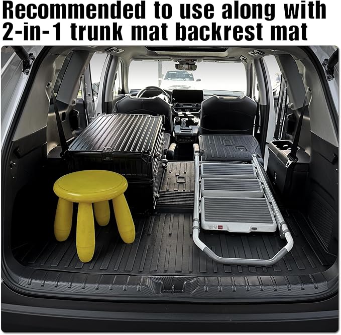 Kick Mats for 2024 2025 2026 Toyota Grand Highlander 7 Seats Captain Chair Car Mat Accessories, All Weather TPE Seatback Mat (Grand Highlander-2nd Row Kick Mats)