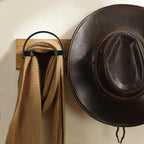 Taozun 4pcs Cowboy Hat Rack for Wall, Hat Holders for Storage and Display, Drilling Metal Cowboy Hat Hanger