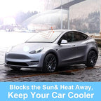 TINGLU Sun Shade for Tesla Model Y Model 3 2017-2025 2026(Fit 2025 2026 Model Y Juniper/2024 Model 3 Highland) Accessories Windshield Sun Shade Window Shade UV Rays Protection Sun Visor Cover