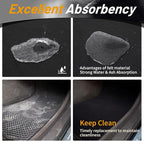 WILLBOND 10 Pcs Self-Adhesive Disposable Car Floor Mats, 15.7"x19.6" Black Felt with Adhesive Backing, 1mm Thick, Universal M