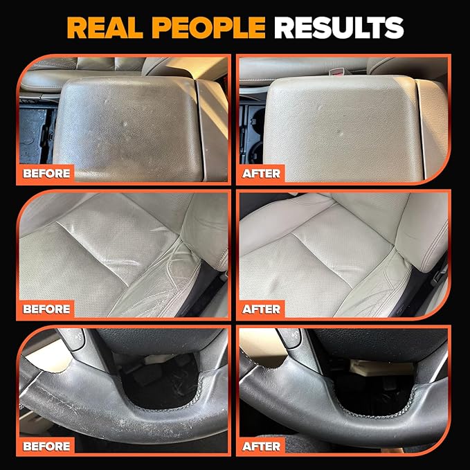 Leather Couch Cleaner - pH Neutral, Non-Toxic & Non-Greasy - Gently Removes Stains & Restores Natural Look - Safe for Car Lea