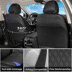FLORICH Front Car Seat Covers, Leather Seat Covers for Cars, Waterproof Car Seat Protector Breathable, Front Seat Covers for 